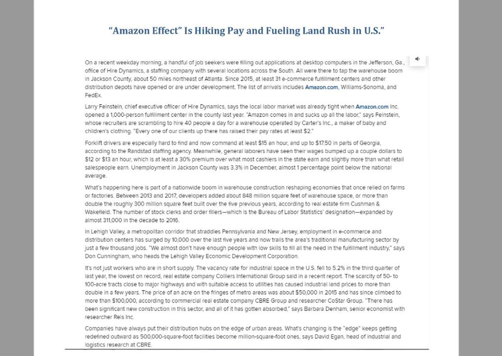 1. What is meant by the Amazon Effect presented