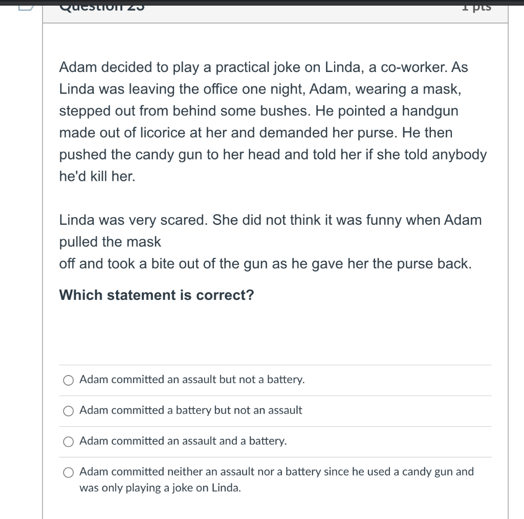 QuCSLIM20 1 pus Adam decided to play a practical