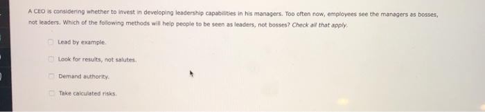 A CEO is considering whether to invest in