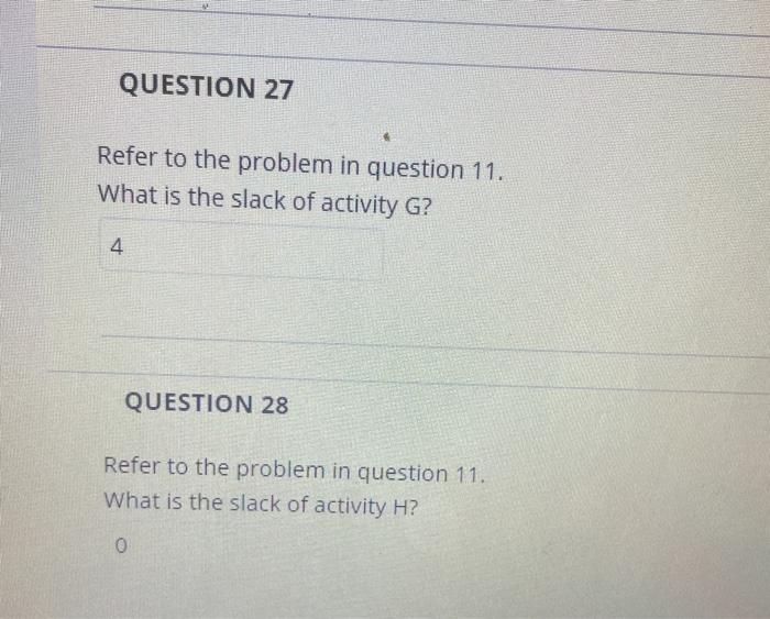QUESTION 11 Problem #1: The data related to the