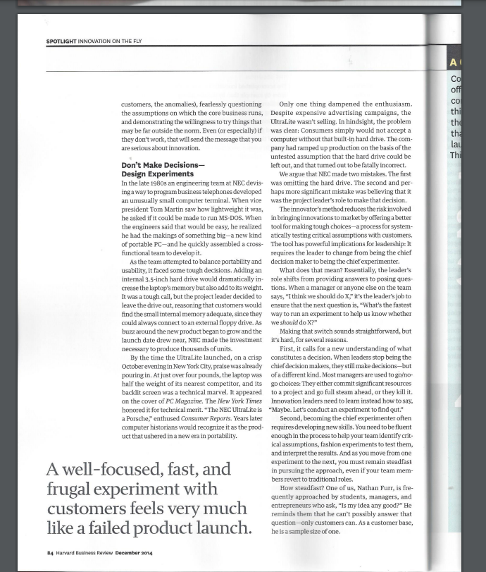 Write a journal, read the article that came out