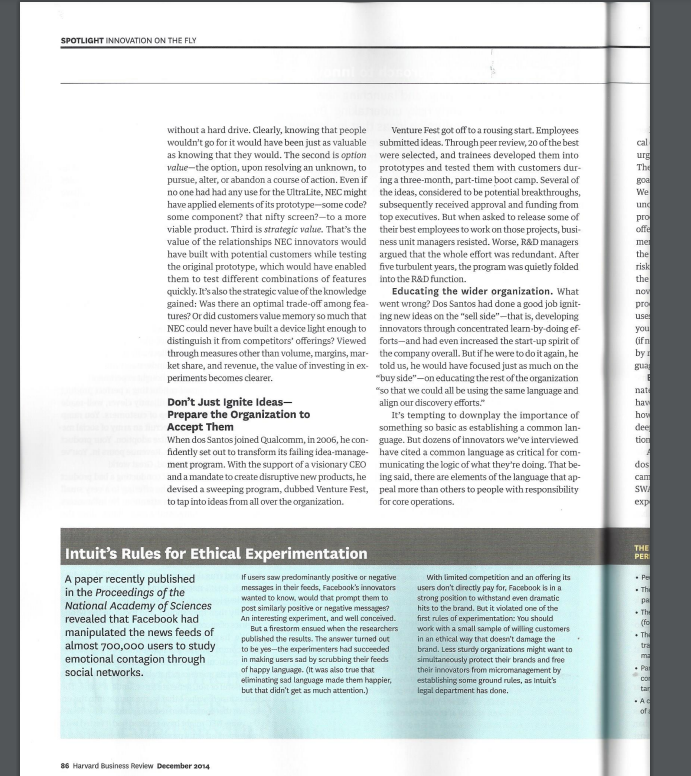 Write a journal, read the article that came out