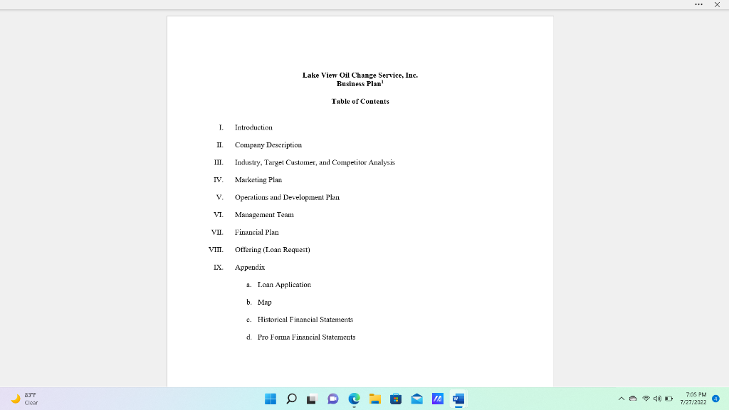 Evaluate the following business plan, identify