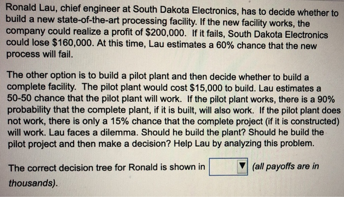 Ronald Lau, chief engineer at South Dakota