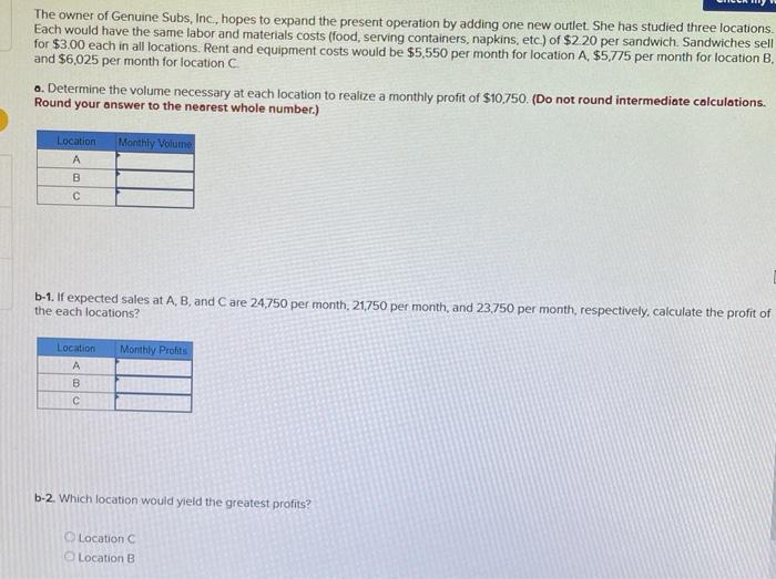 The owner of Genuine Subs, Inc., hopes to expand