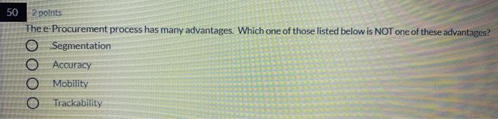 please answer all questions ASAP 41 2 points What
