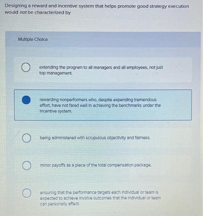Designing a reward and incentive system that