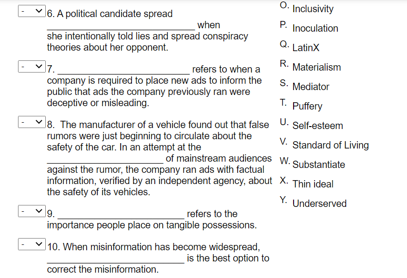 Please answer 7,8,9,10 B C. E. V 1. A clothing