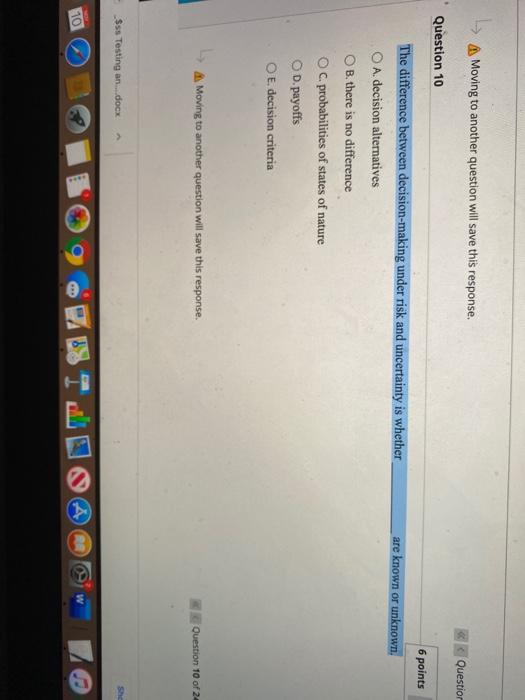 Question 8 If design capacity is 1200 units,