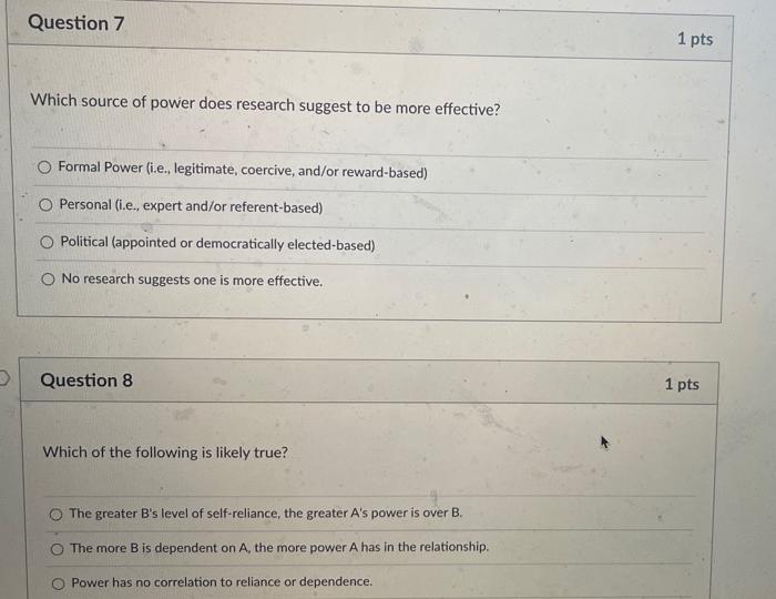 Question 7 Which source of power does research