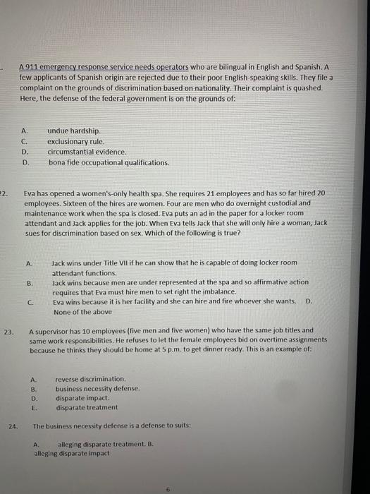 A 911 emergency response service needs operators