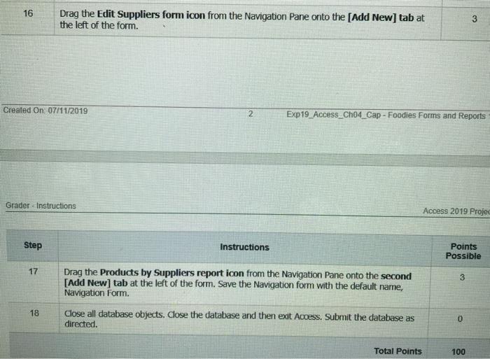Project Description: You will create a form so