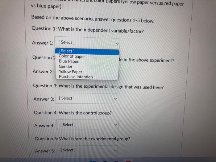 the ad is printed on different color papers