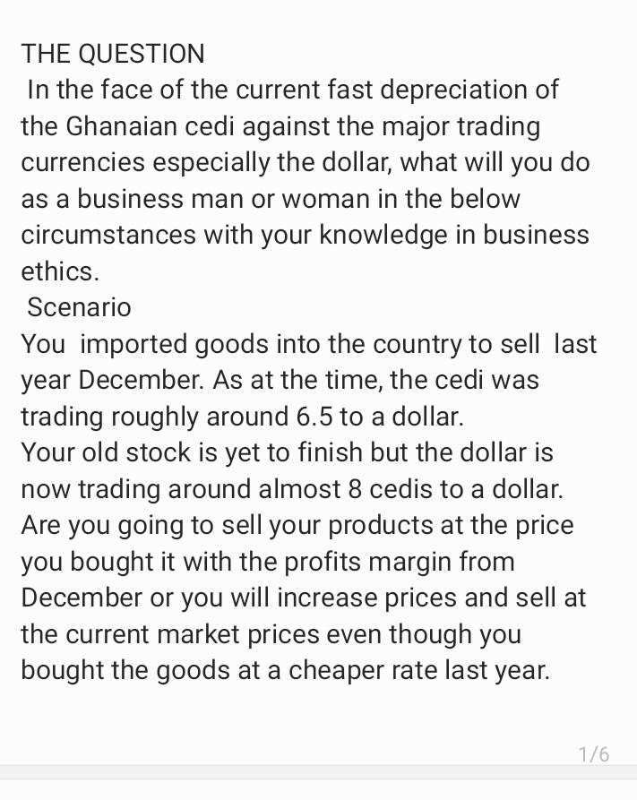 THE QUESTION In the face of the current fast