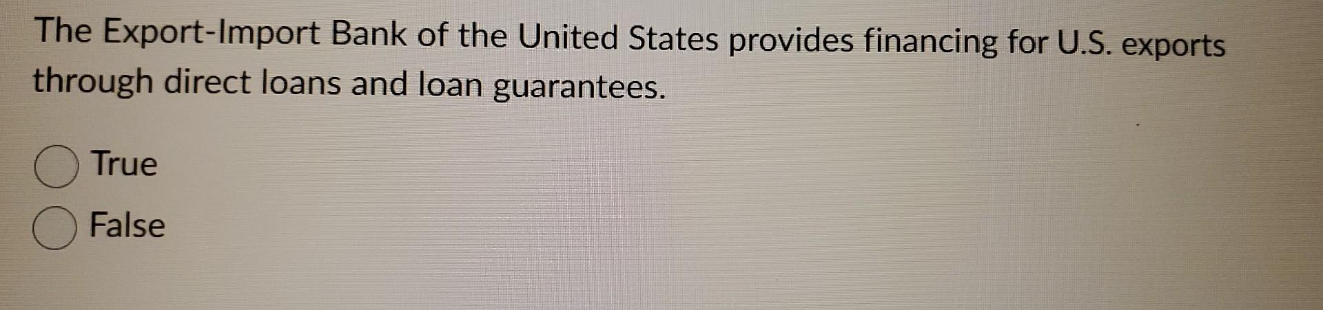 The Export-Import Bank of the United States