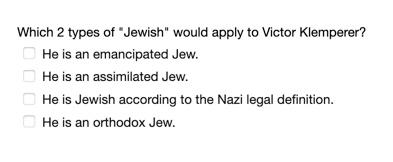 Which 2 types of "Jewish" would apply to Victor
