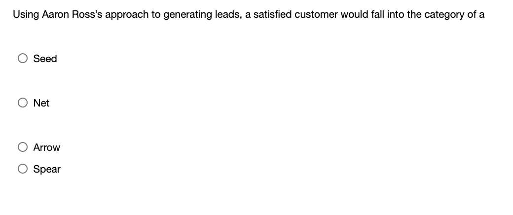 Using Aaron Ross's approach to generating leads,