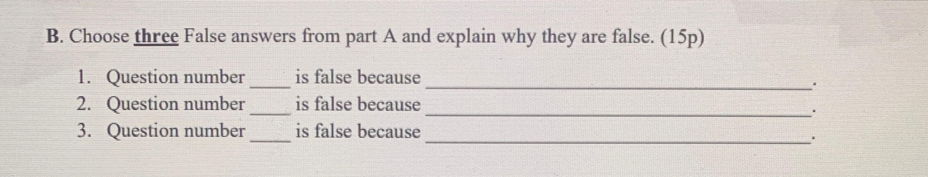 Read the questions below and fill the answers on