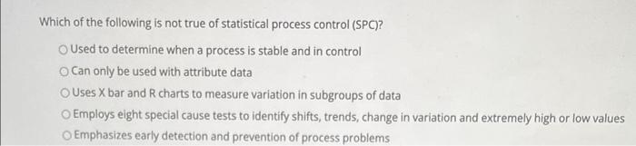 the drop down are true/false Control limits are