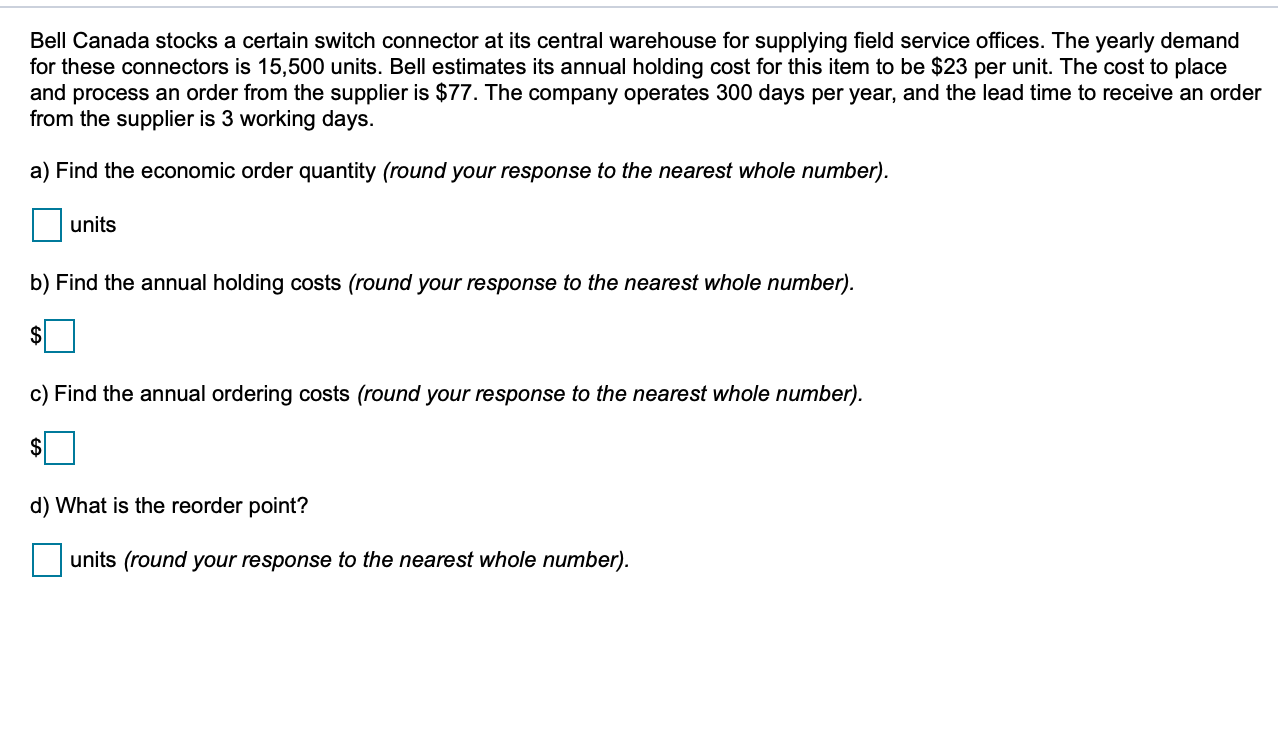 36 Bell Canada stocks a certain switch connector