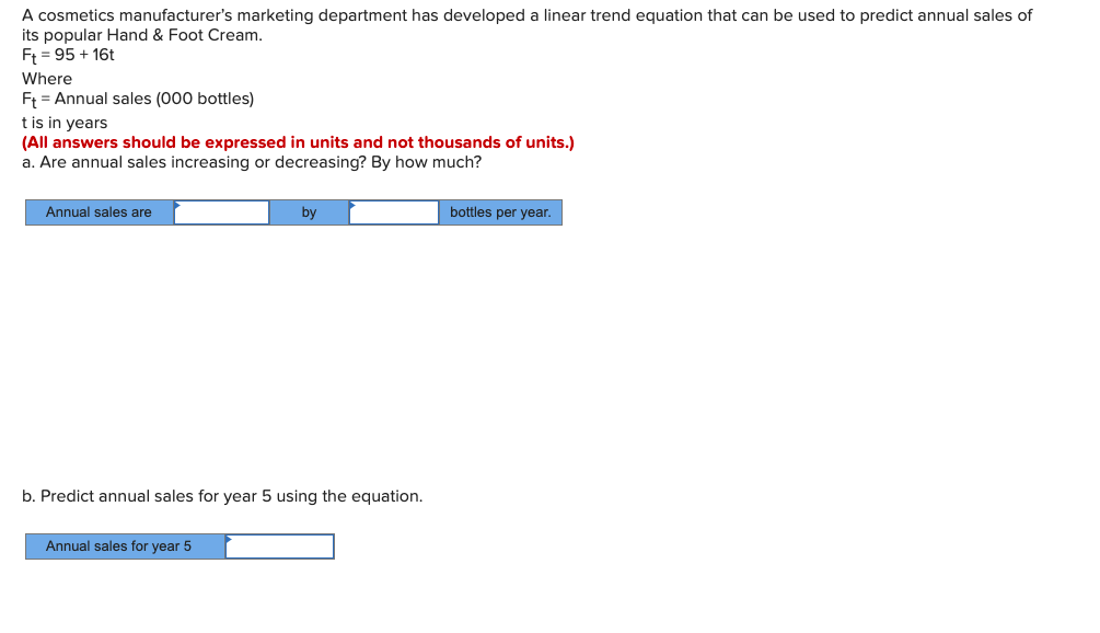 A cosmetics manufacturer's marketing department