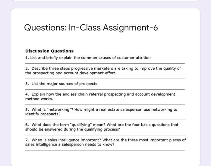 please solve all these question ASAP. In-Class