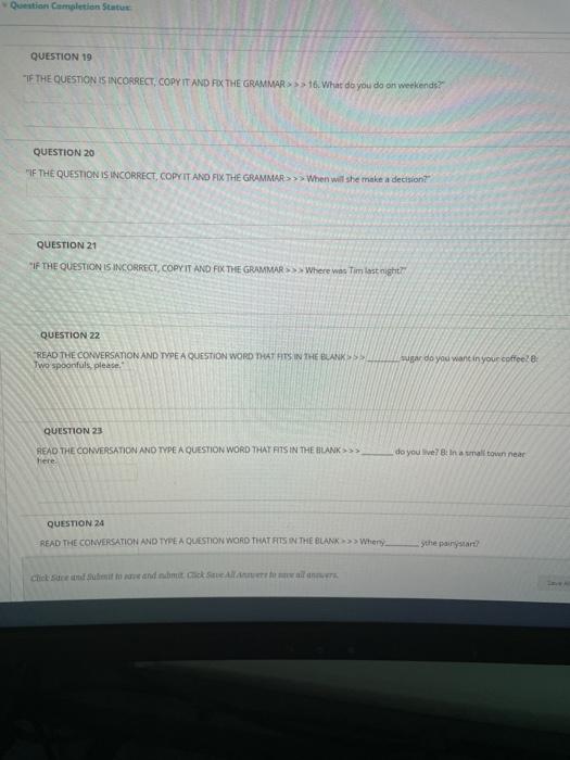 Question Completion Statue QUESTION 19 "IF THE