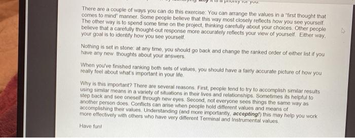 What difference does this exercise make? Now that