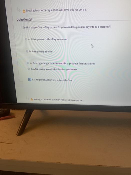 Moving to another question will save this