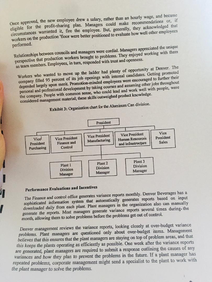 Section A - Case study question (40 marks) Denver