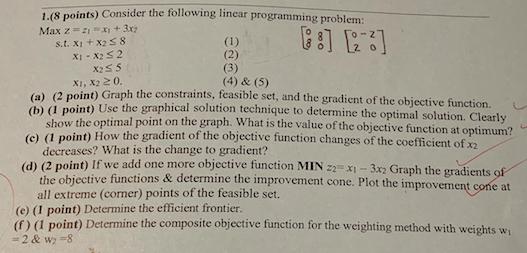 18 moints) Consider the following linear