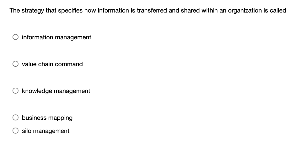 The strategy that specifies how information is