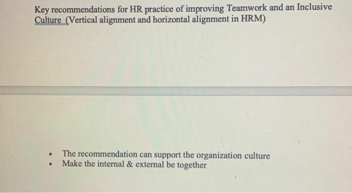 help Key recommendations for HR practice of