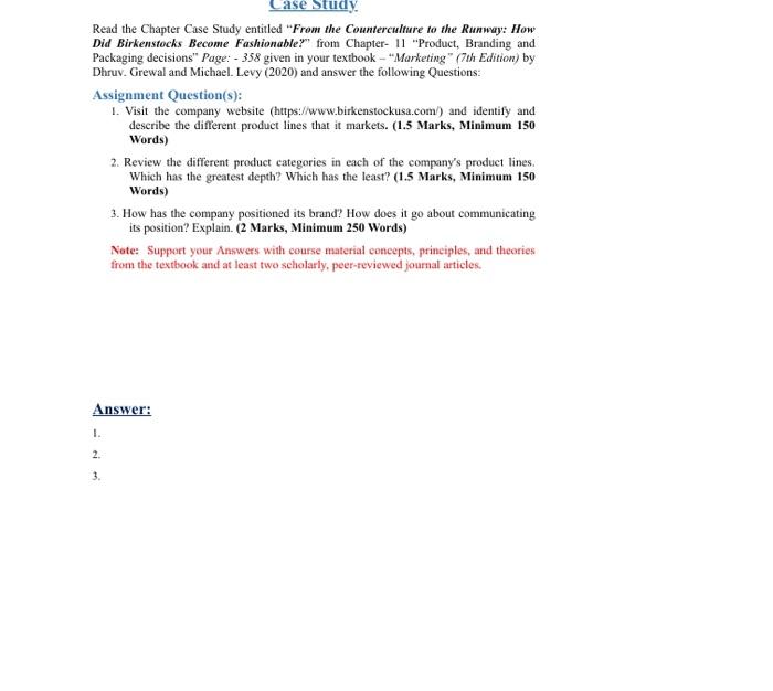 Lase Study Read the Chapter Case Study entitled