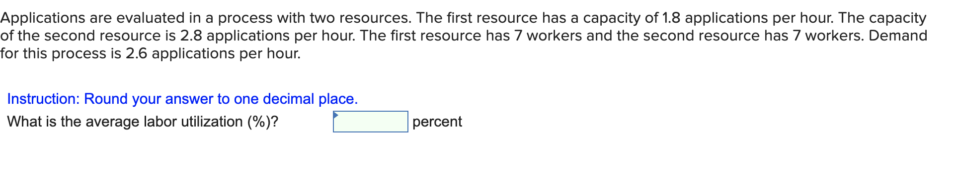 Customers are served in a process with two