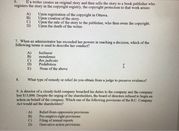 Need answers as soon as possible 6. If a writer