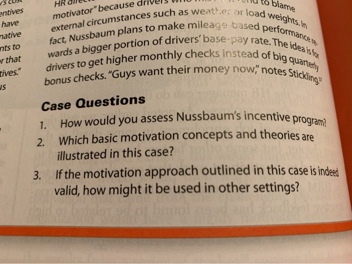 how would you assess Nussbaum's incentive