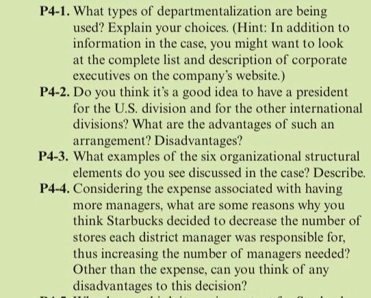 People Management at Starbucks of initial
