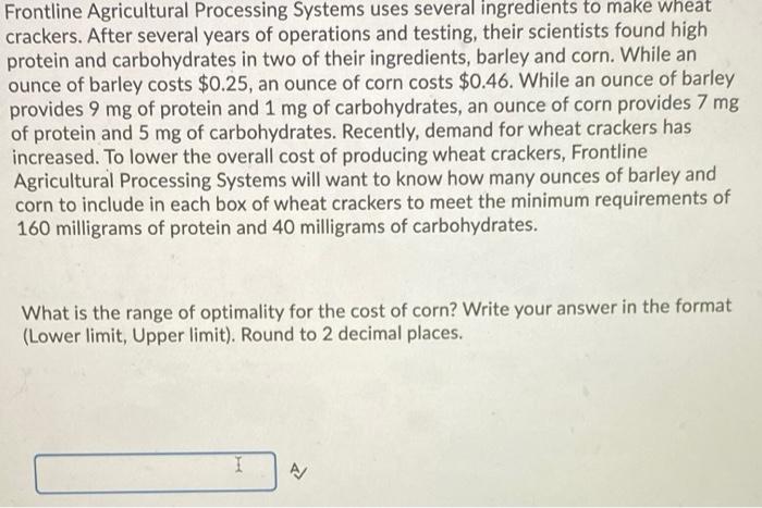 Frontline Agricultural Processing Systems uses