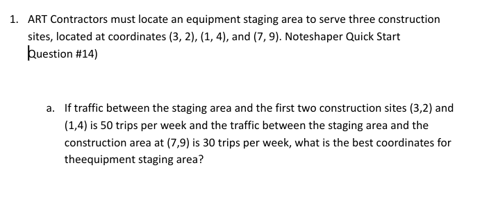 ART Contractors must locate an equipment staging