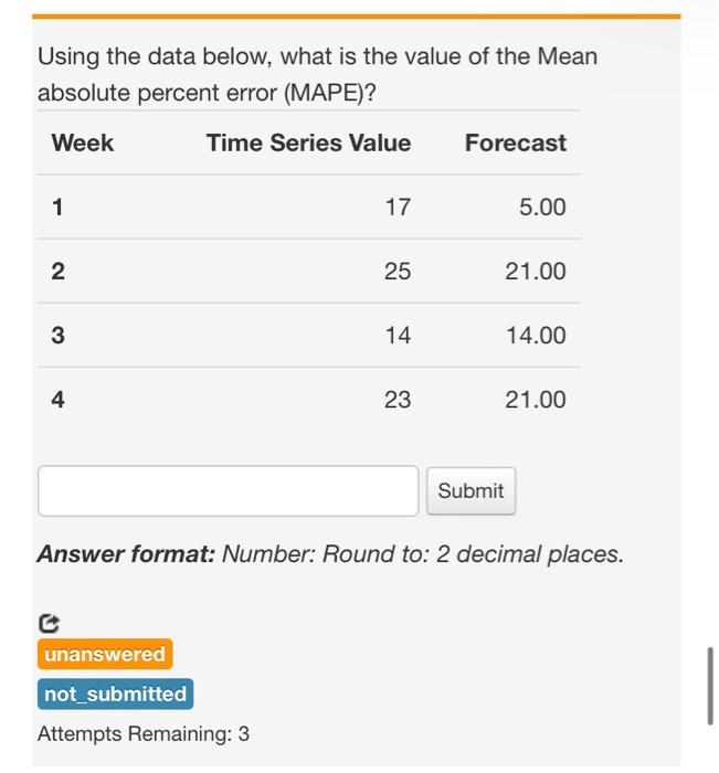 Using the data below, what is the value of the