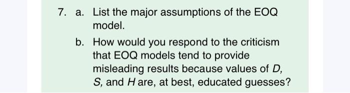 no plagiarism pls 7. a. List the major