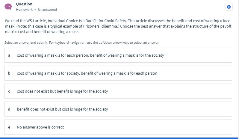 Question Homework. Unanswered We read the WSJ