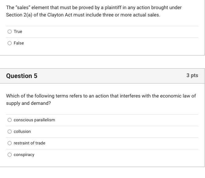 The "sales" element that must be proved by a