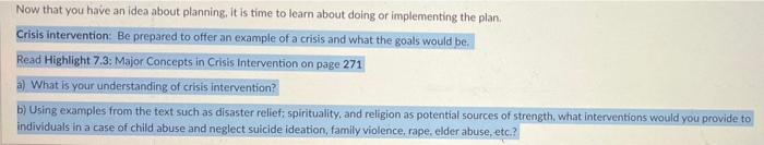 Now that you have an idea about planning. it is