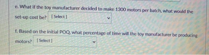 A toy manufacturer makes its own wind-up motors,