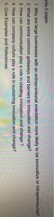 Vrite 5 pages 1. Why are large businesses with an