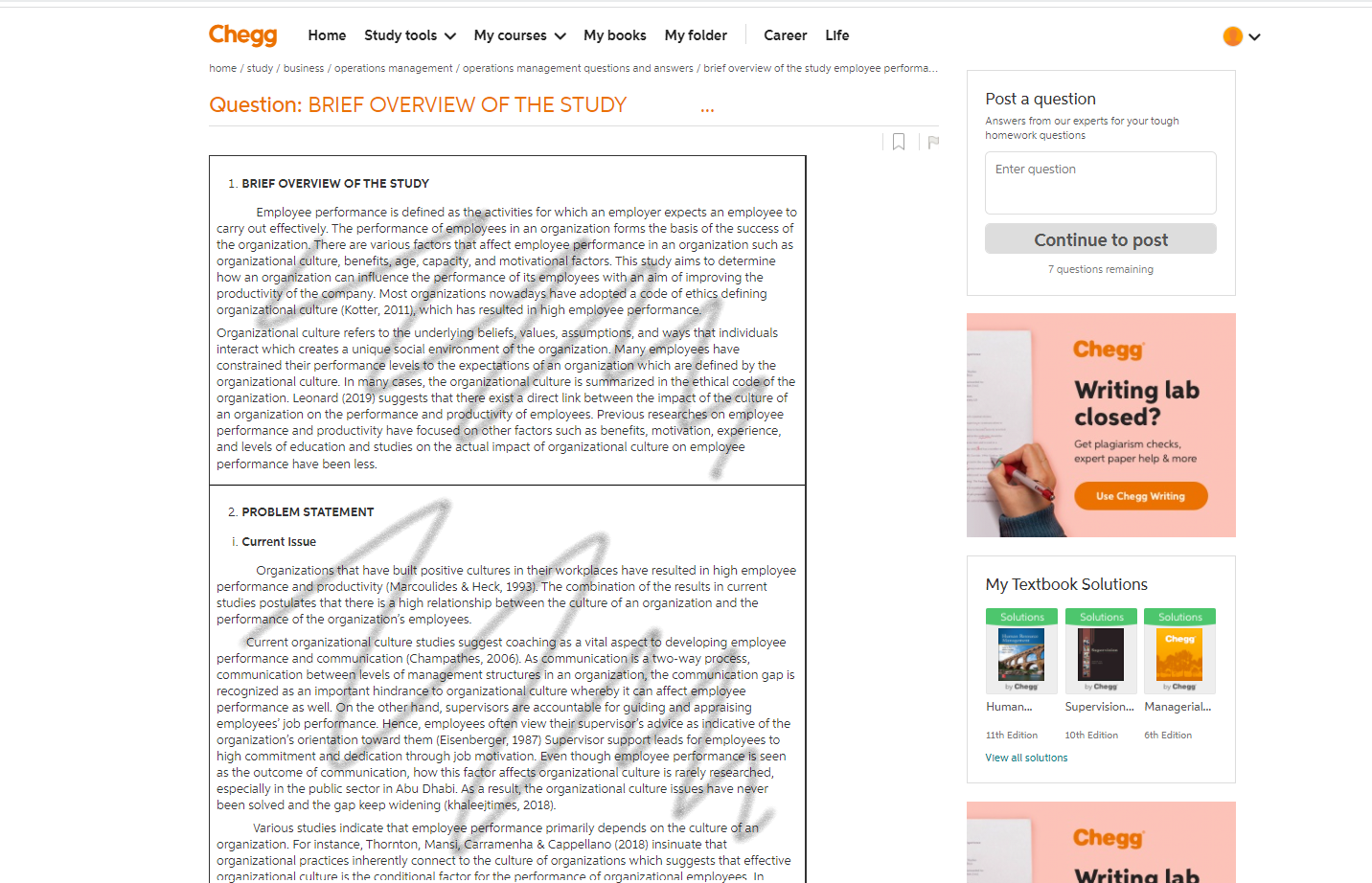 how to come up with a problem statement for the