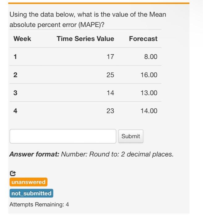 Using the data below, what is the value of the