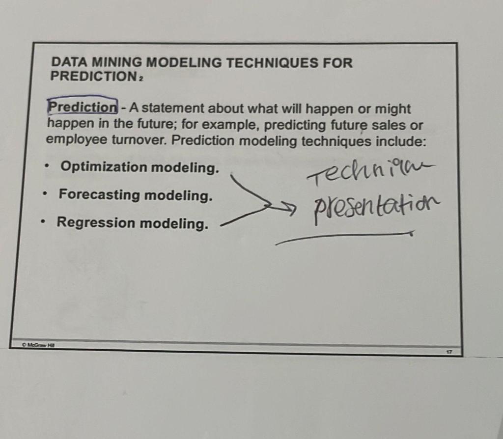 DATA MINING MODELING TECHNIQUES FOR PREDICTION 2